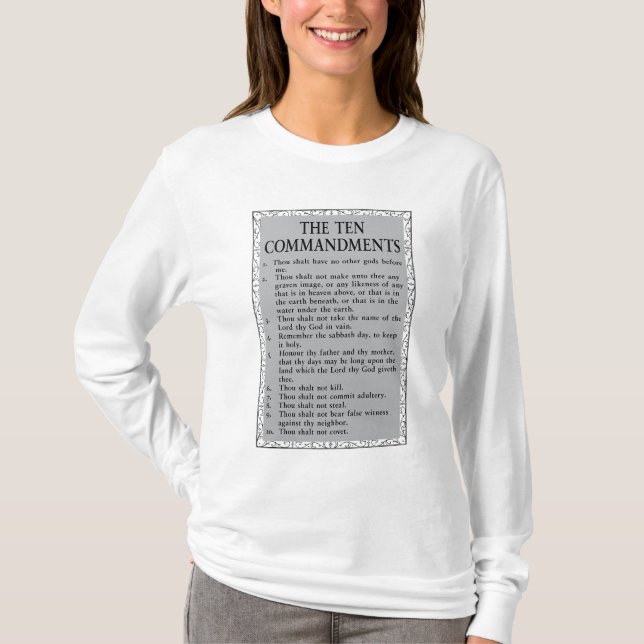 La camiseta de la mujer de la Biblia de los diez m (Anverso)