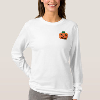 La camiseta de la mujer de la calabaza