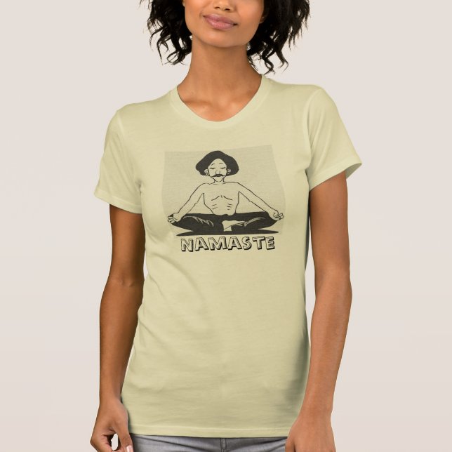 La camiseta de la mujer de Namaste de la yoga (Anverso)