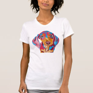 La camiseta de la mujer del Dachshund