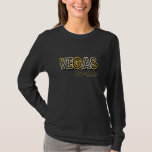 La camiseta de la novia de Las Vegas<br><div class="desc">Elegante marquesina de oro y de celebridades negras estilo Las Vegas tee para la novia a la que le encanta el fiesta en Las Vegas! Hay más camisetas disponibles. Camisetas disponibles para toda la fiesta nupcial.</div>