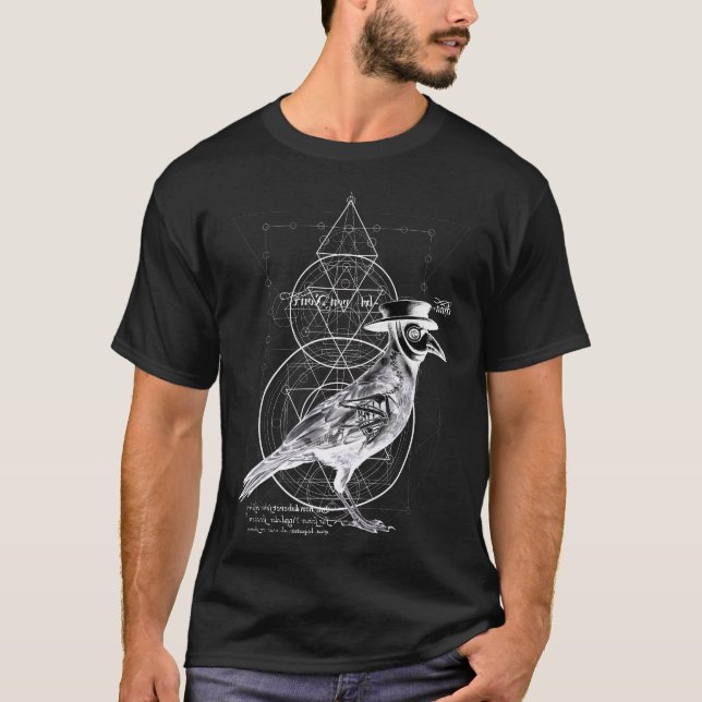 La camiseta de la oscuridad del cuervo (Anverso)
