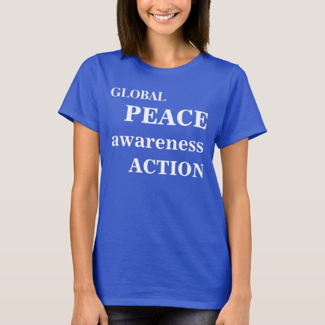 La camiseta de la paz de concienciación de las (Anverso)