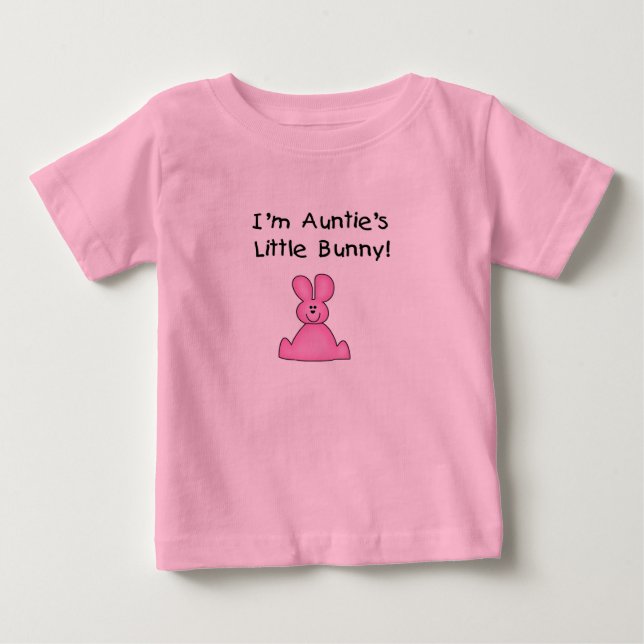 La camiseta de la pequeña conejita de la tía (rosa (Anverso)