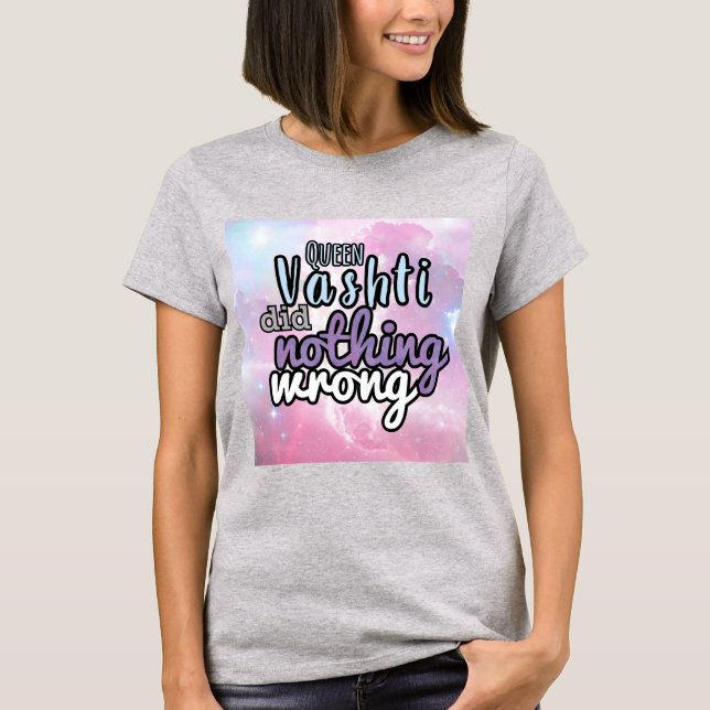 La camiseta de la reina Vashti Purim (Anverso)