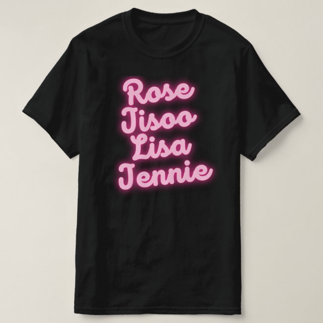 La camiseta de la Rosa Jisoo Lisa Jennie Mem (Diseño del anverso)