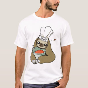 La camiseta de la sopa del cocinero de la pereza