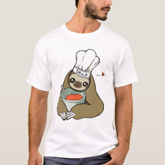 La camiseta de la sopa del cocinero de la pereza