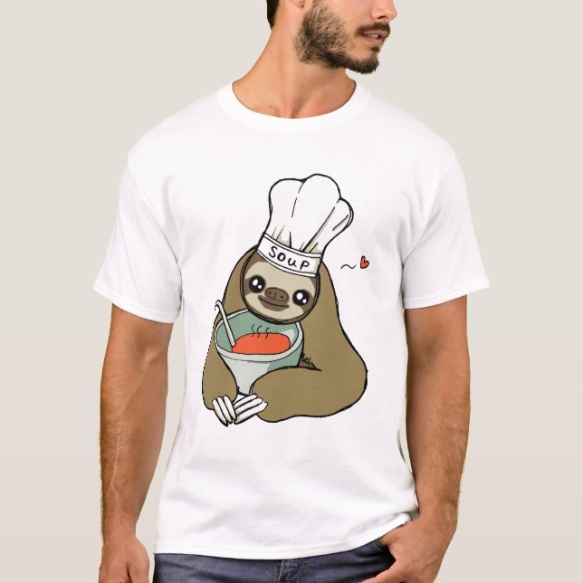 La camiseta de la sopa del cocinero de la pereza (Anverso)