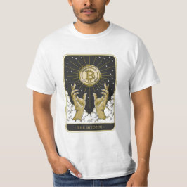 La camiseta de la tarjeta Tarot de Bitcoin