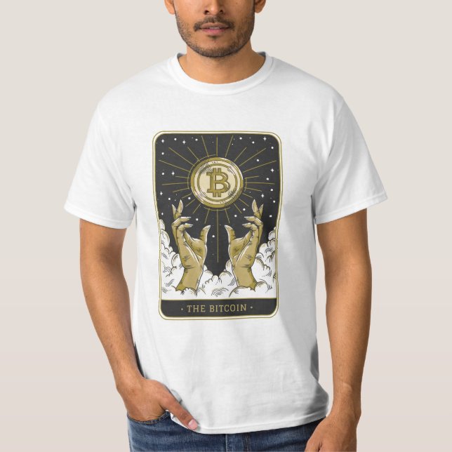 La camiseta de la tarjeta Tarot de Bitcoin (Anverso)