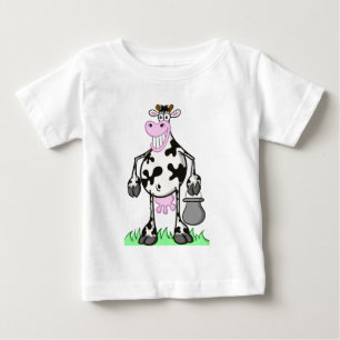 la camiseta de la vaca del bebé divertido del