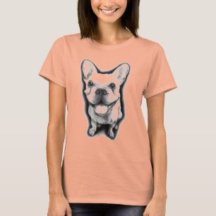 La camiseta de Ladie del bulldog francés