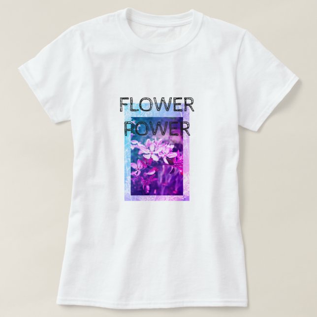 La camiseta de las mujeres adaptables del flower (Diseño del anverso)