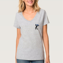 La camiseta de las mujeres con el pequeño