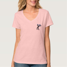 La camiseta de las mujeres con el pequeño