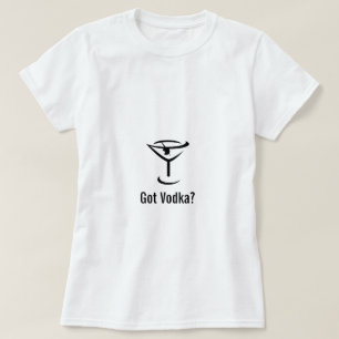 La camiseta de las mujeres conseguidas de la vodka