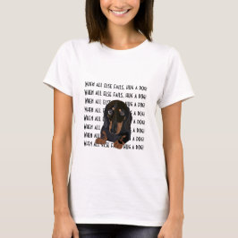 ¡La camiseta de las mujeres Dachshund abrazó a un