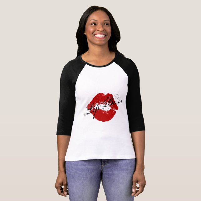 La camiseta de las mujeres de Boss del labio (Anverso completo)