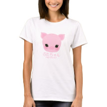 la camiseta de las mujeres de Buta-chan del