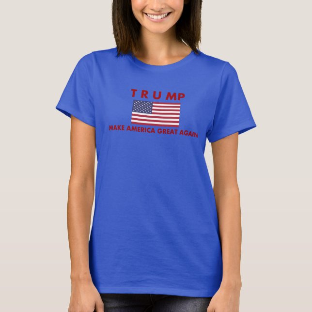 La camiseta de las mujeres de Donald Trump con la (Anverso)
