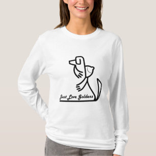 La camiseta de las mujeres de Goldens del amor del