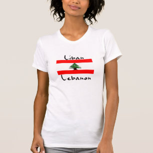 La camiseta de las mujeres de la bandera de Liban