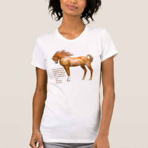 La camiseta de las mujeres de la cita del caballo