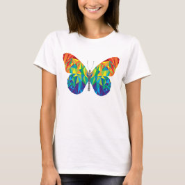 La camiseta de las mujeres de la mariposa de la