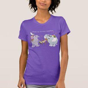 La camiseta de las mujeres de la música de los