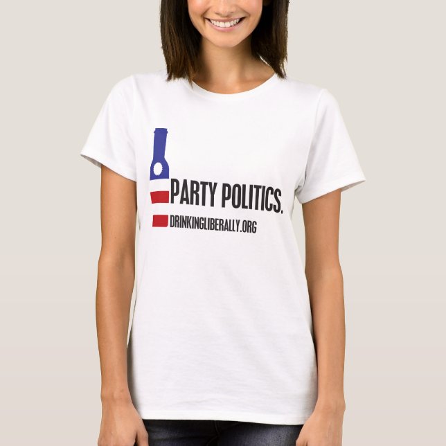La camiseta de las mujeres de la política de (Anverso)