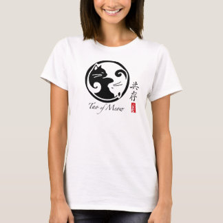 La camiseta de las mujeres de los gatos de Yin