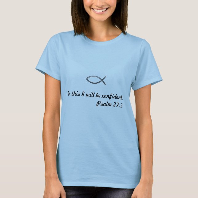 La camiseta de las mujeres de motivación del salmo (Anverso)