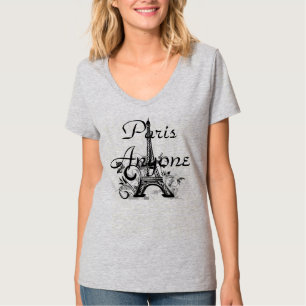 La camiseta de las mujeres de París cualquier