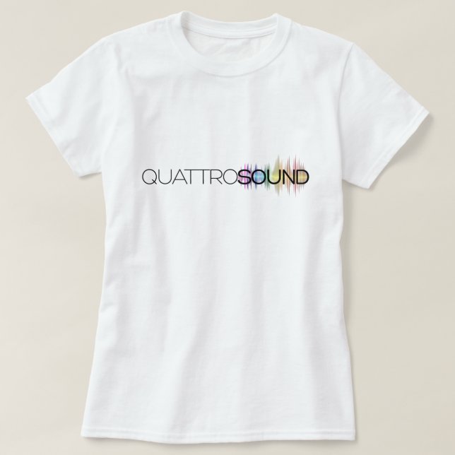LA CAMISETA DE LAS MUJERES DE QUATTROSOUND (Diseño del anverso)
