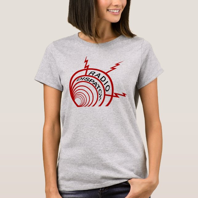 La camiseta de las mujeres de radio del envío (Anverso)