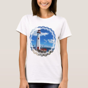 La camiseta de las mujeres del arte del faro