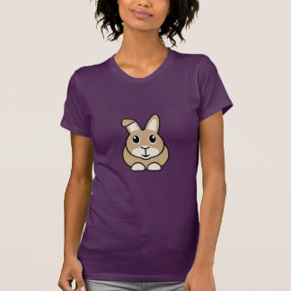 La camiseta de las mujeres del conejo del dibujo