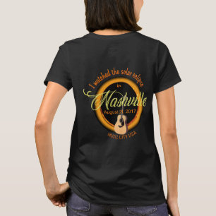 La camiseta de las mujeres del eclipse solar de