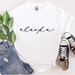 La camiseta de las mujeres del estado de Alaska