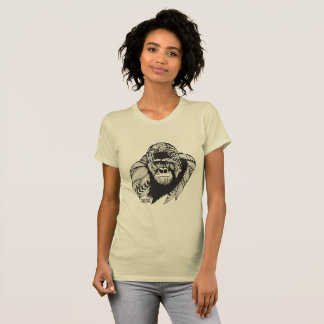 La camiseta de las mujeres del fondo del gorila de