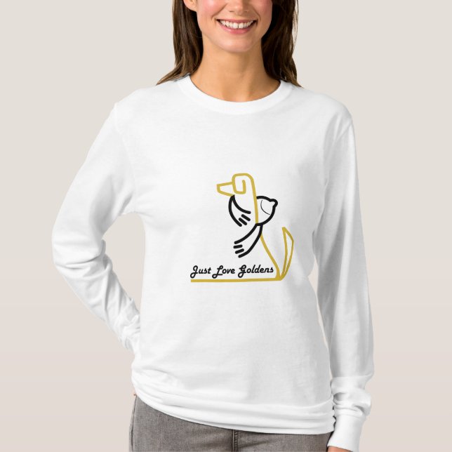 La camiseta de las mujeres del golden retriever, (Anverso)