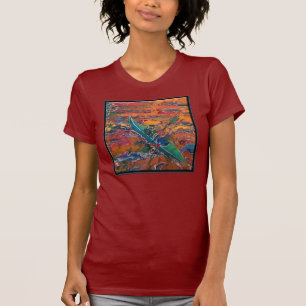 La camiseta de las mujeres del kajak
