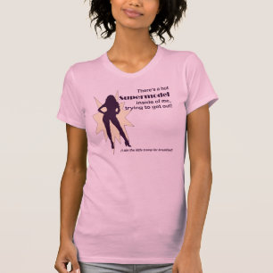 La camiseta de las mujeres del top model