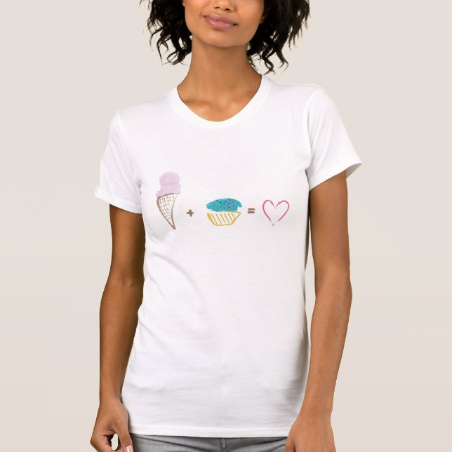 La camiseta de las mujeres dulces del amor (Anverso)