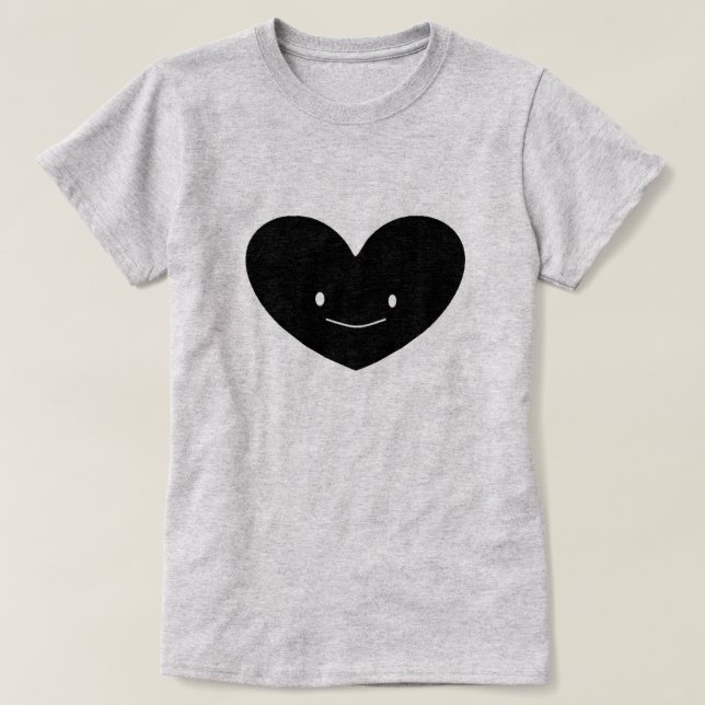 La camiseta de las mujeres felices del corazón (Diseño del anverso)