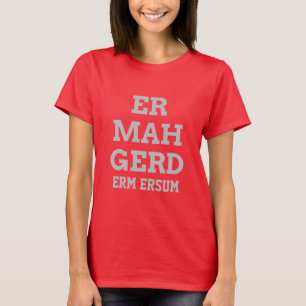 La camiseta de las mujeres grises de Ermahgerd