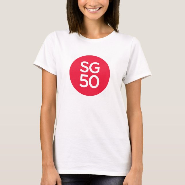 La camiseta de las mujeres SG50 (Anverso)