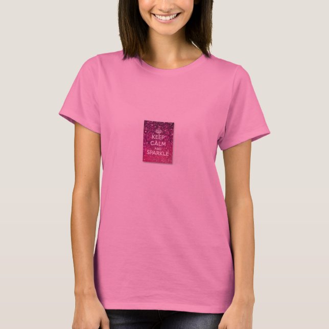 La camiseta de las señoras rosadas guarda calma y (Anverso)