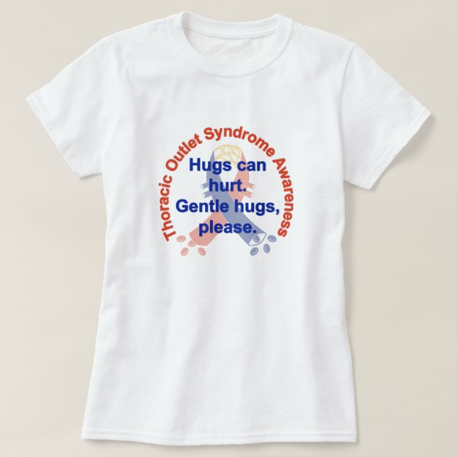 La camiseta de los abrazos de la TOS de la mujer (Diseño del anverso)
